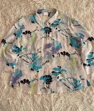 Jaeger 100% Silk Blouse Floral