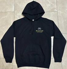 Evans Cycles SMALL Print Hoodie Unisex Black Hoody Logo Branded Bicycle Biker