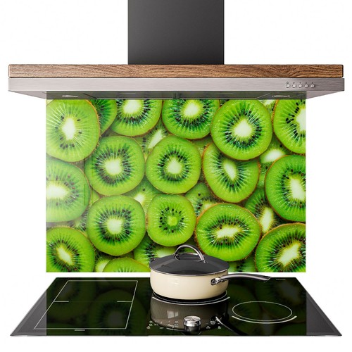 Glass splashback kitchen - kitchen, tile