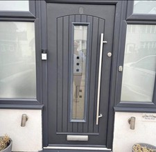 Palladio Grey Composite Door, Frame,Top Light,Handle,Lock & Keys Great Condition