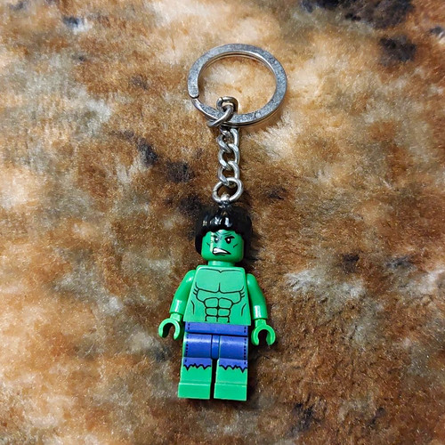 Lego hulk minifigure keychain - lego,