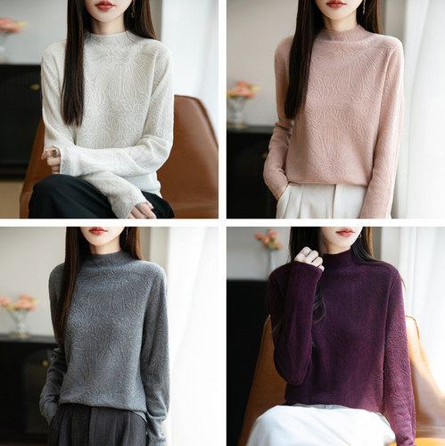 Wool blend sweaters women - wool,