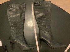Black Leather Boots - uk6  - Top Shop