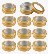 *Sale*Gold Aluminum Tin|Clear