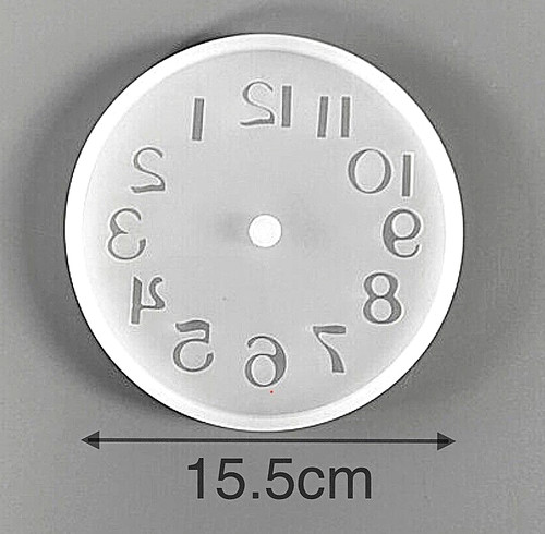 Mould clock face 15 5cm - x,