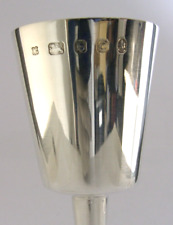 ENGLISH STERLING SILVER MID CENTURY MODERN GOBLET CHALICE 1977 STYLISH 184g