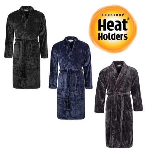 Fleece dressing gown - fleece, men's
