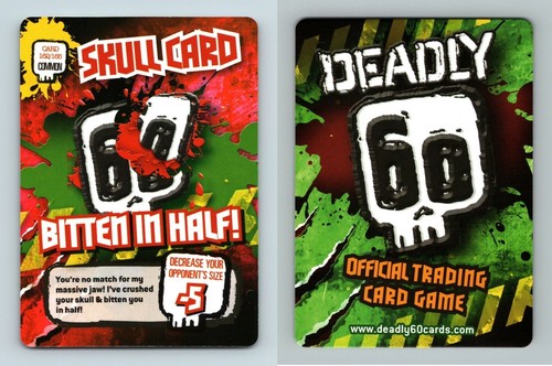 Skull card bitten in half - skull,