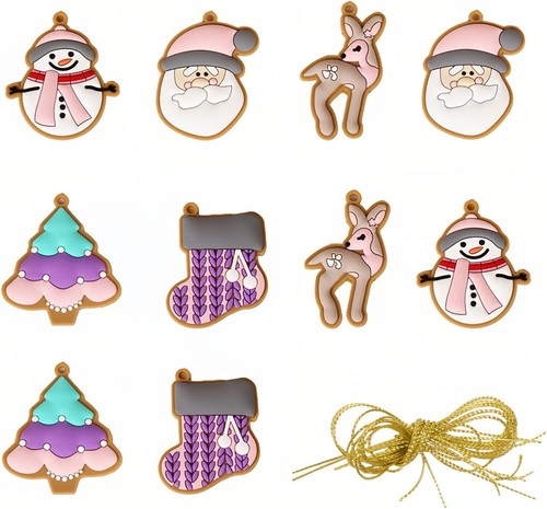 10pcs moose snowman christmas - 10pcs,