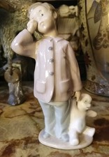  Lladro Nao 1139 Sleepy Head Boy with Teddy Bear