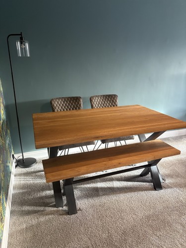 Fusion dining table with bench - table,