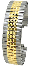 ZRC Two Tone Stainless Steel Expanding Watch Strap Bracelet 18mm - 20mm