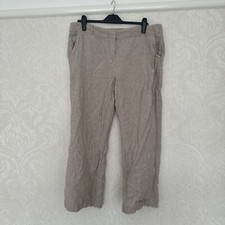 TU Sainsbury’s 100% linen Straight Leg Trousers 18 Regular Leg