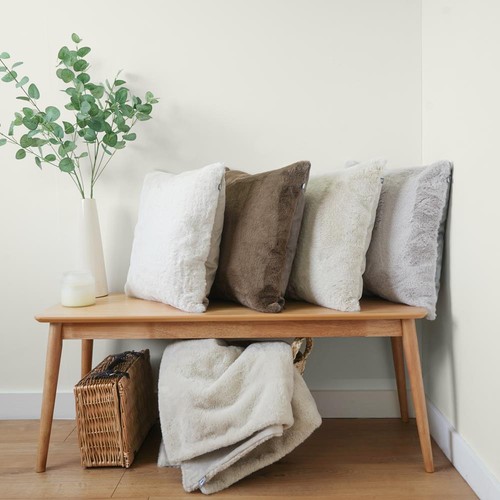 Faux fur cushion - faux,