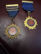 2 OLD METHODIST SUNDAY SCHOOL ATTENDANCE MEDALS ONE WITH TWO BARS