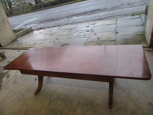 Burr walnut coffee table drop - coffee, table,