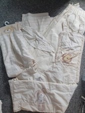 DUNELM MILL - BABY NURSERY BLACKOUT CURTAINS / COT SIDE / HOLDER NEUTRAL