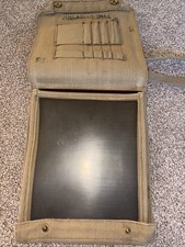 Excellent Condition British Army WW2-era map case, durable khaki canvas 1945