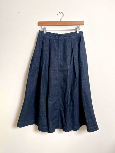 Toast midi denim skirt dark - midi,