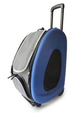 Stylish Brown Cat Pet Carrier Bag On Wheels Pram Trolley Foldable Design