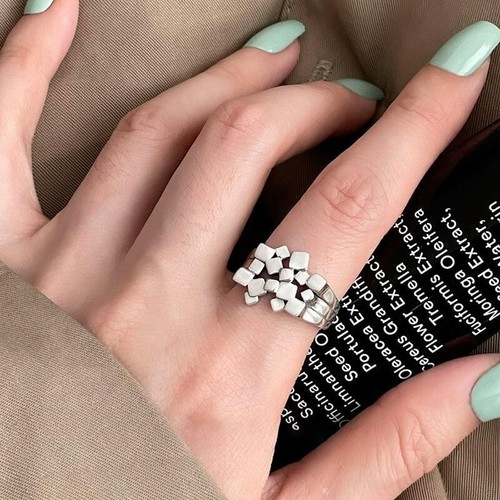 Solid 925 sterling silver ring - silver,