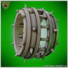 death roller monowheel spikey wheel for Blood Bowl Dwarf weapon star player