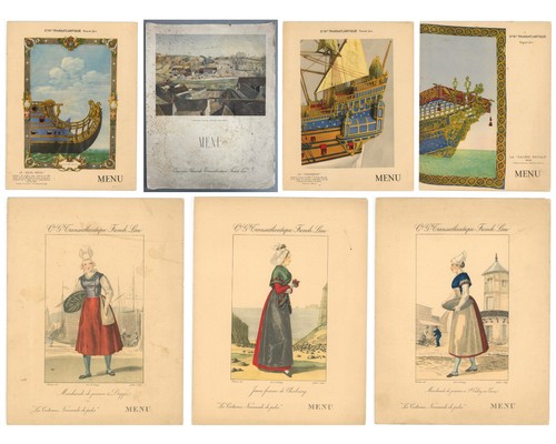 1937 french line menu - french,