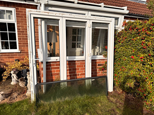 White upvc bifold doors - white,