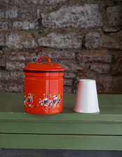 Vintage Kitchenalia Enamel Red