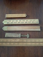 5PCS VINTAGE  FOLDING WOODEN