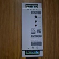 RS PRO Switched Mode DIN Rail Power Supply, 230V ac, 12V dc dc Output, 2.5a