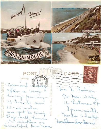 Vintage postcard bournemouth - -,