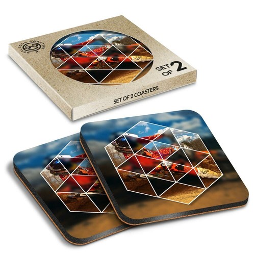 Boxed square coasters - boxed,
