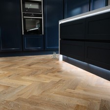 🍋 14mm Smoked White Lime Oak Herringbone Parquet Engineered Flooring £44.99 SQM