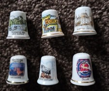 X6 Scottish Bone China Thimbles