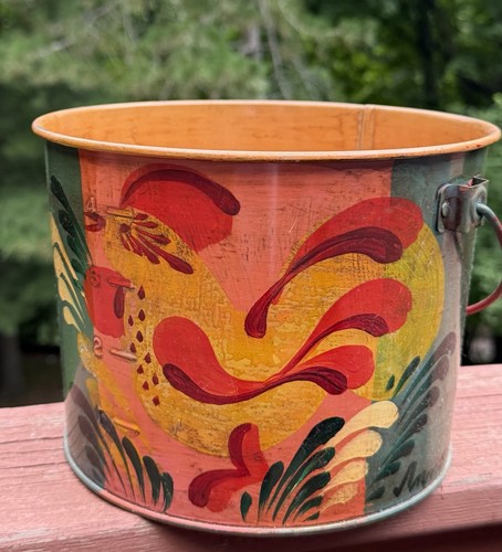 Peter hunt signed painted tin - painted,