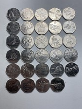 2011 Olympic 50p Coin Full Set Circulated 29 Coins 50p Pence