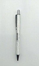 Paperchase Silver Brush Metal Mechanical Pen Ballpoint Pen White Pen Black Ink 