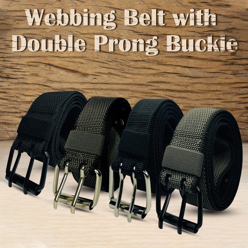 Mens webbing belts double - mens,