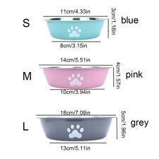 Non-slip Stainless Steel Pet Dog Bowl Large Capacity Dog Food Water Bowls S/M/L