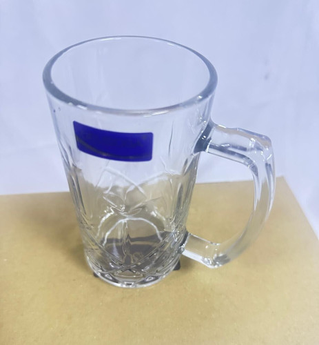 Clear glass mugs large - 6,