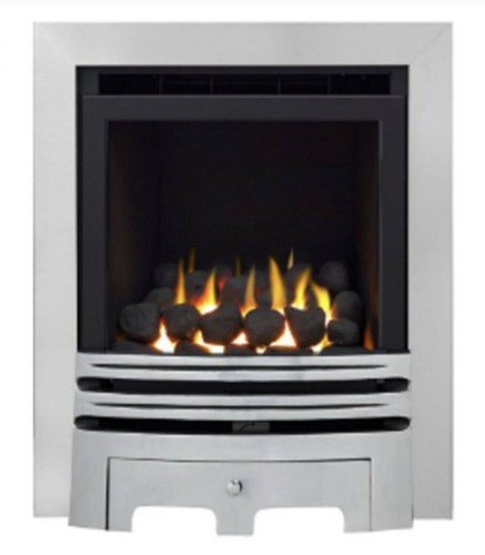 Gas fire inset glass fronted - gas,