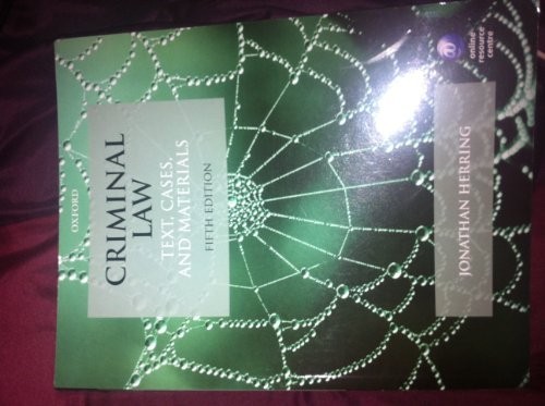 Criminal law text cases - criminal, and