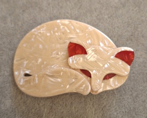 Lea stein genuine brooch - genuine,