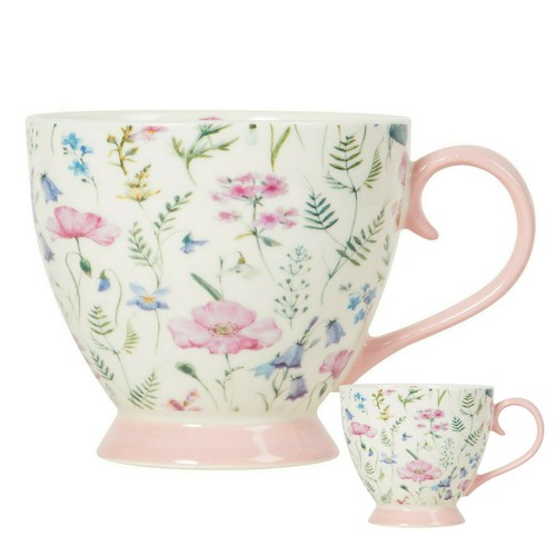 Bone china pink floral - 2,
