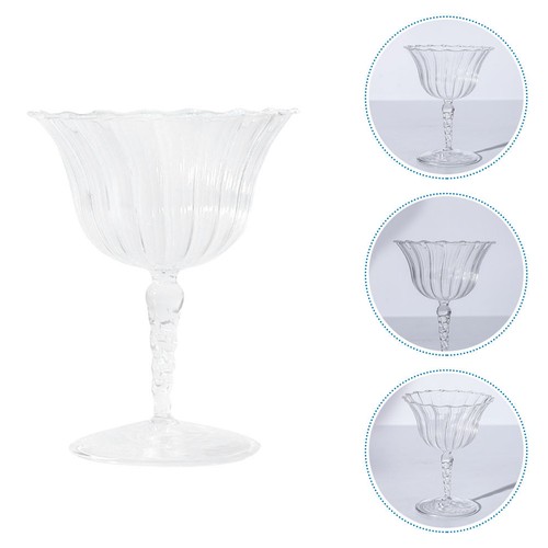 Stem glass candle holder - holder, tall