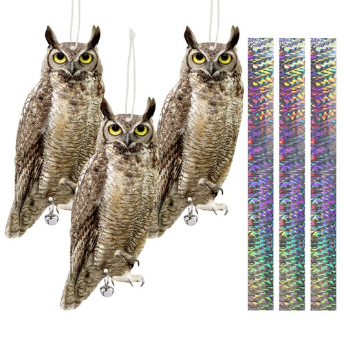 3pcs owl bird scarer - owl,