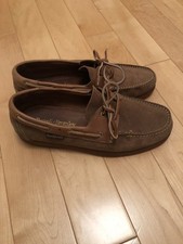 Russell and Bromley Tan Brown Leather Loafers Deck Shoes Size 8