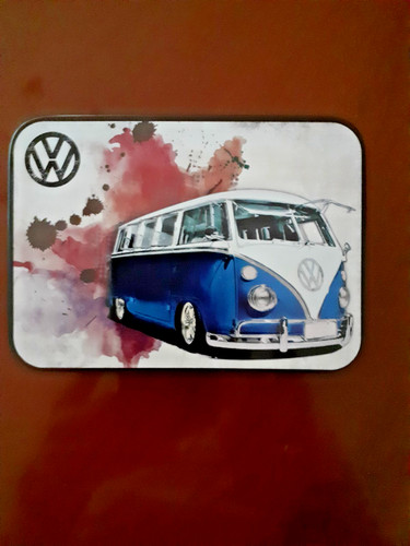 Blue camper van split - vw,