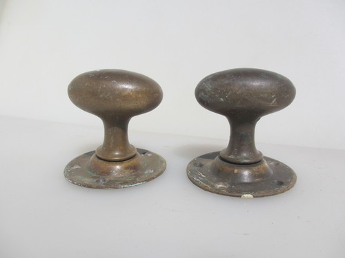Antique brass door - door, knobs